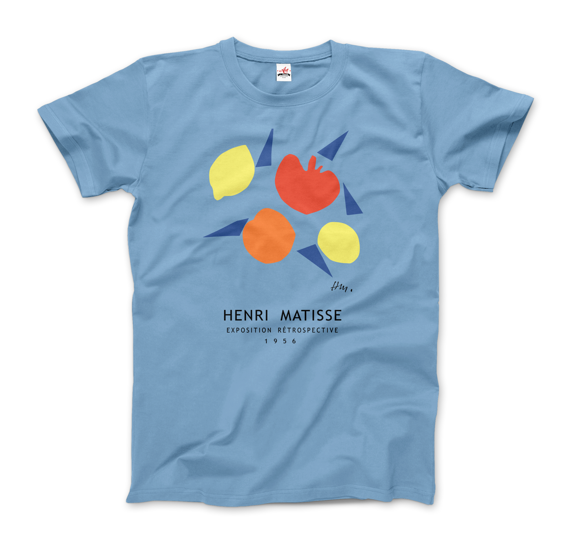 Henri Matisse - Exposition Rétrospective T-Shirt-T-Shirt-Art-O-Rama Shop-Men (Unisex)-Light Blue-S-Urbanheer