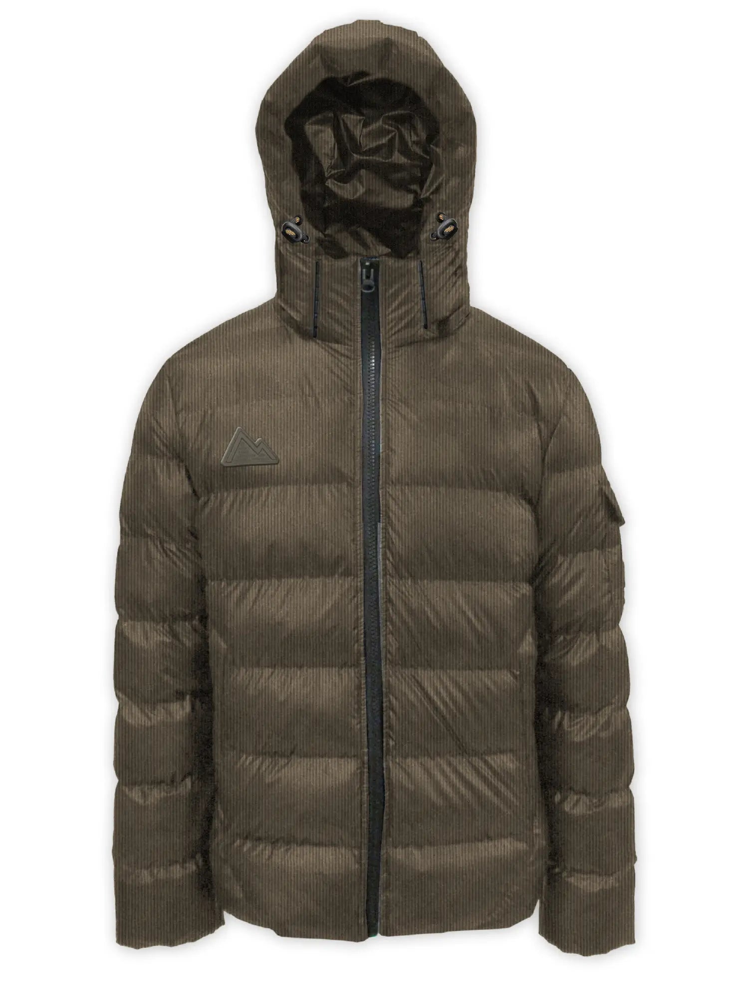 Corduroy Puffer Jacket-Point Zero-S-Olive-Urbanheer