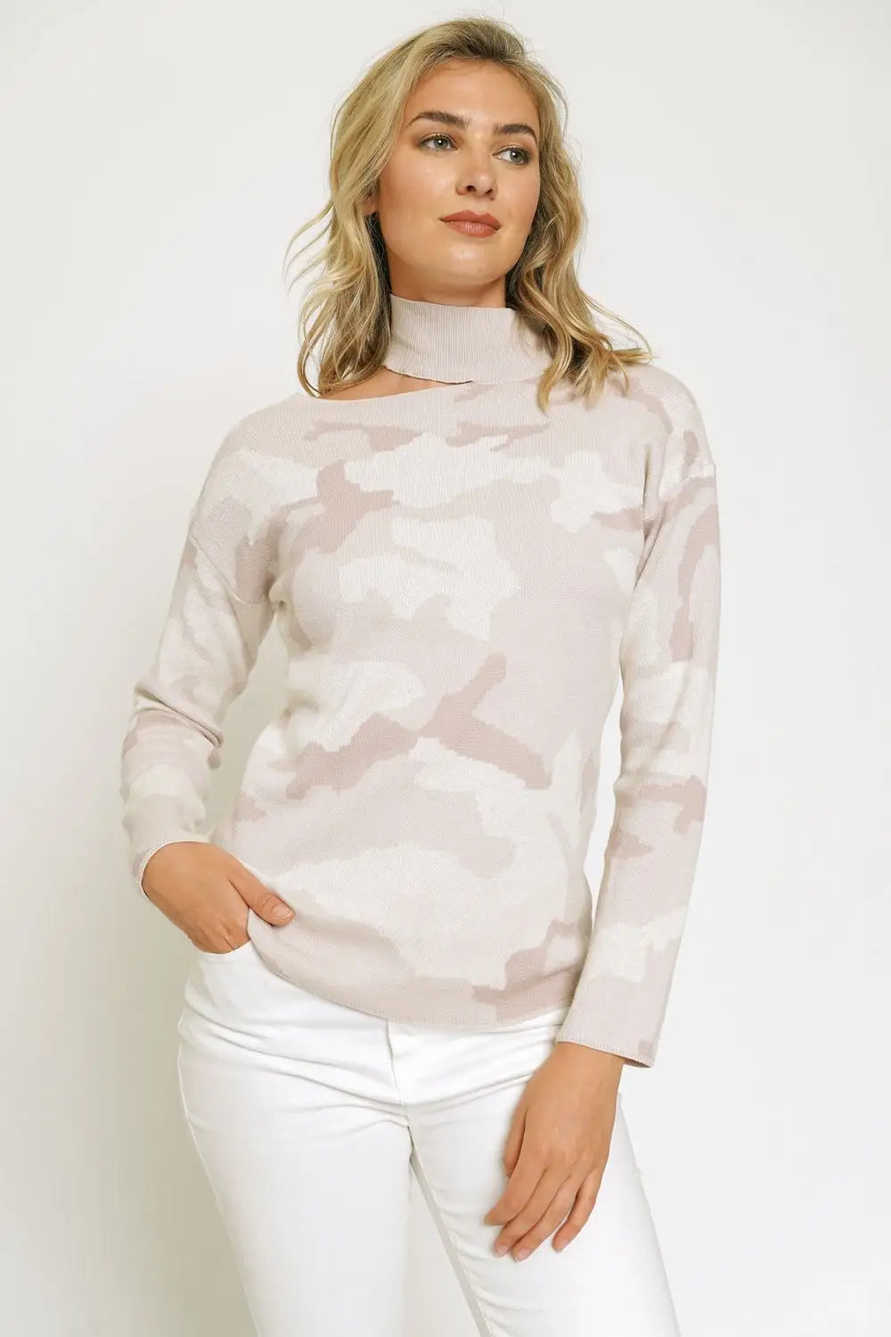 Cutout Shoulder Sweater-Mystree-S-Urbanheer