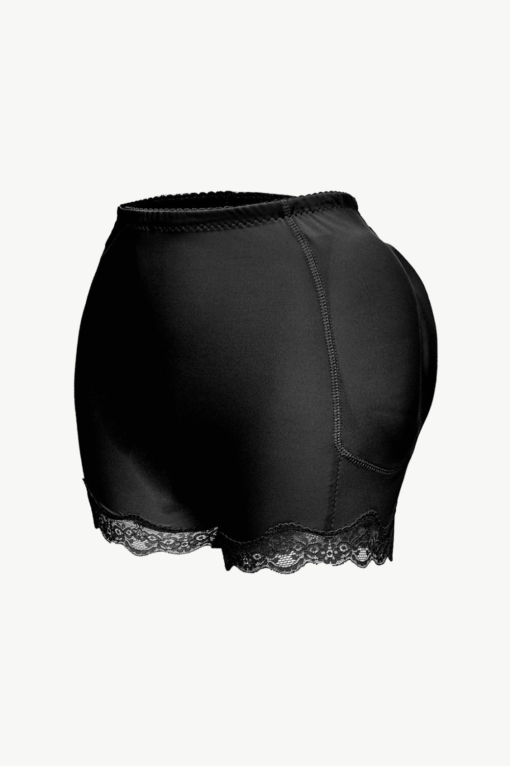 Full Size Lace Trim Shaping Shorts-Street 360-Black-S-Urbanheer