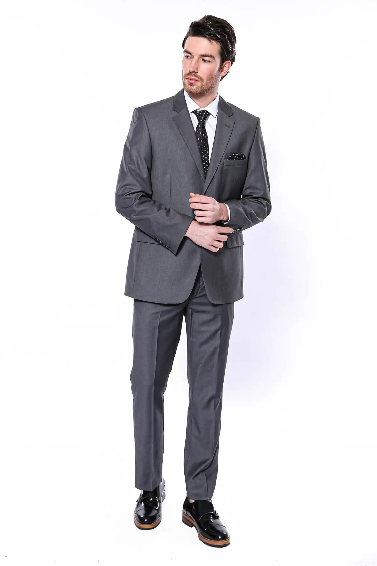 Regular Cut Plain Suit-Clothing-Wessi-36-Grey-Urbanheer