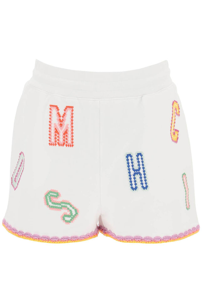 Moschino Embroidered Cotton Shorts-Moschino-Urbanheer