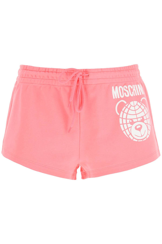 Moschino Sporty Shorts With Teddy Print-Moschino-Urbanheer