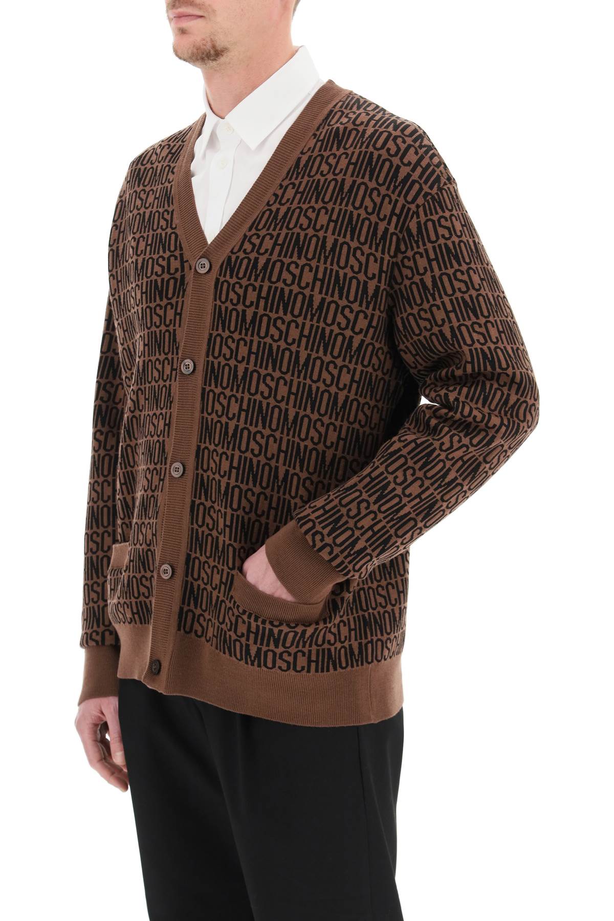 Moschino All-Over Logo Cardigan-Moschino-48-Urbanheer