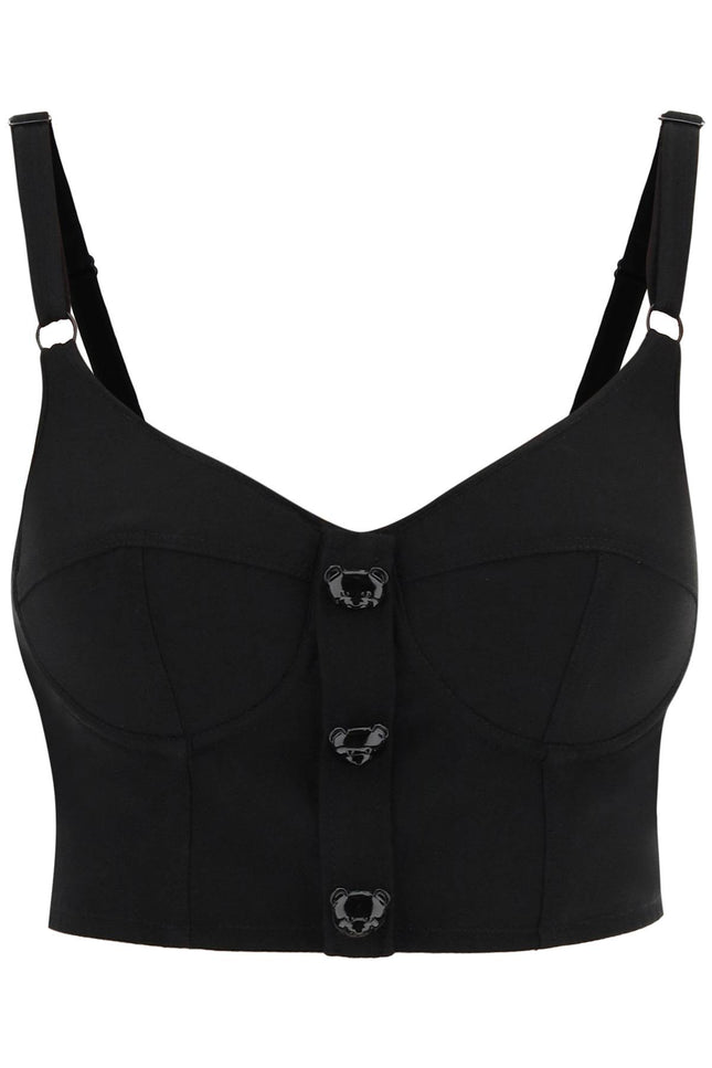 Moschino Bustier Top With Teddy Bear Buttons-Moschino-38-Urbanheer