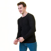 Black Wool Luxury Zippered With Sweater Jacket Warm Winter Tailor Fit-Emerald Uranus-L-Urbanheer