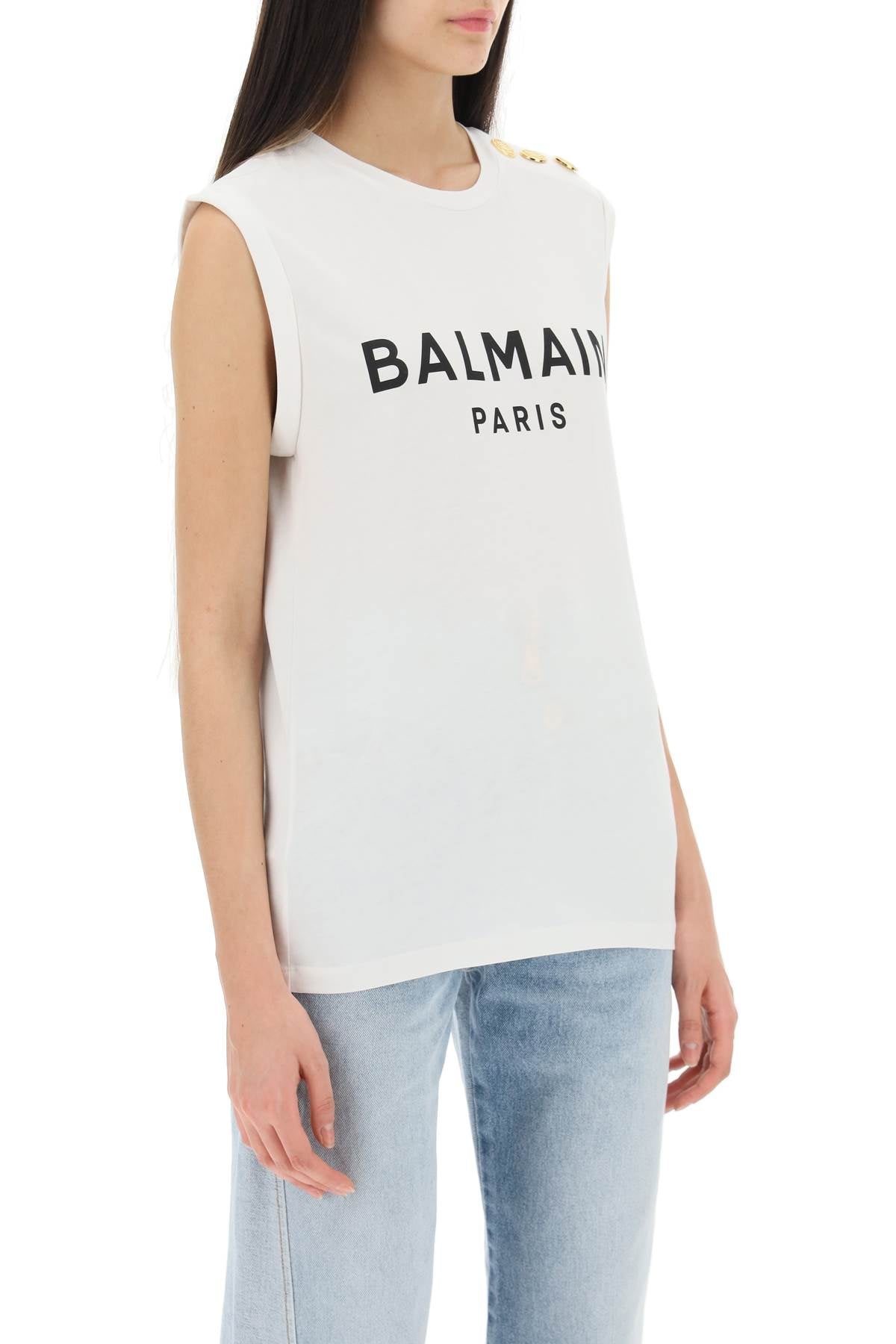 Balmain Logo Top With Buttons-Balmain-L-Urbanheer