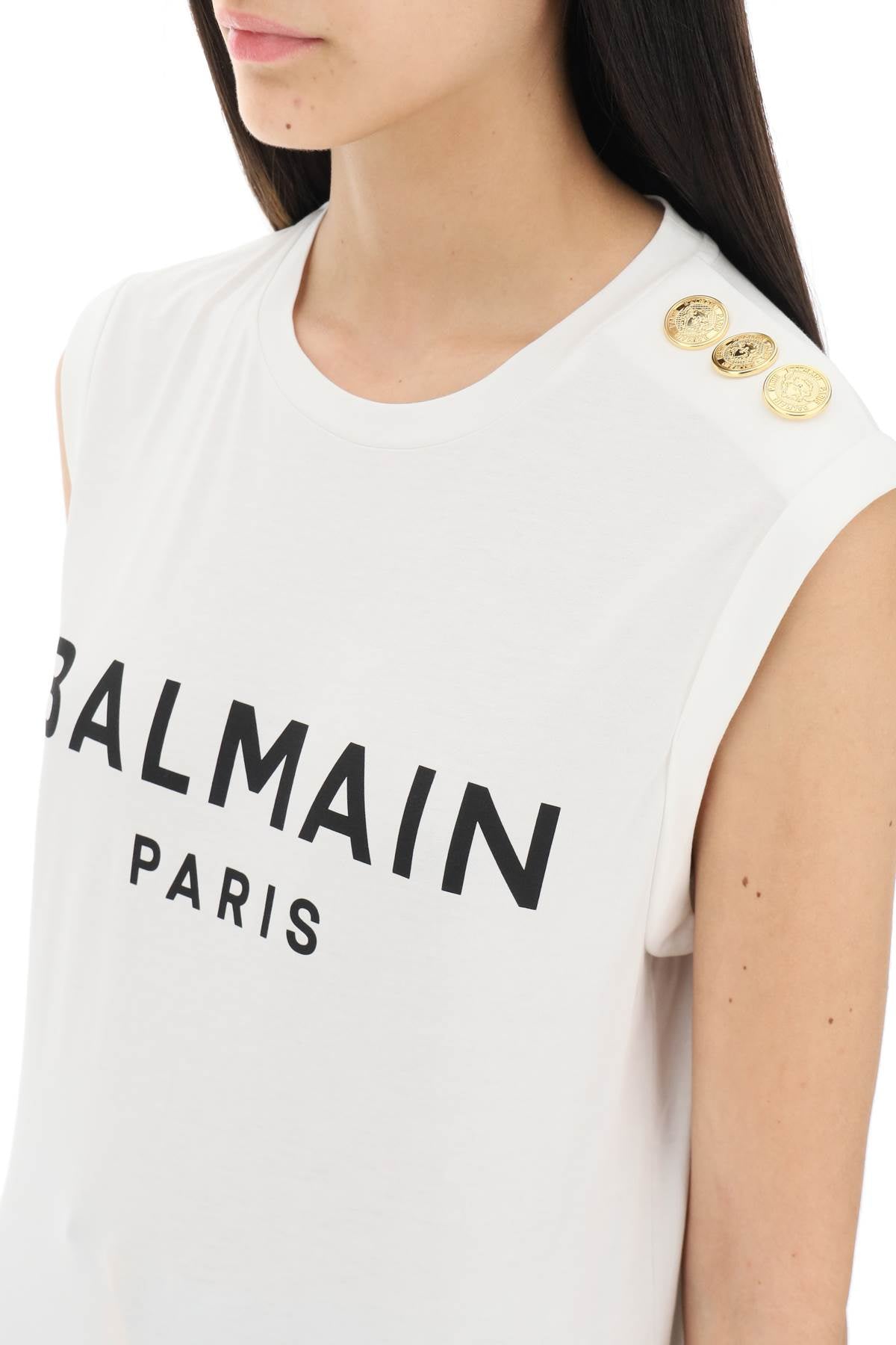 Balmain Logo Top With Buttons-Balmain-L-Urbanheer