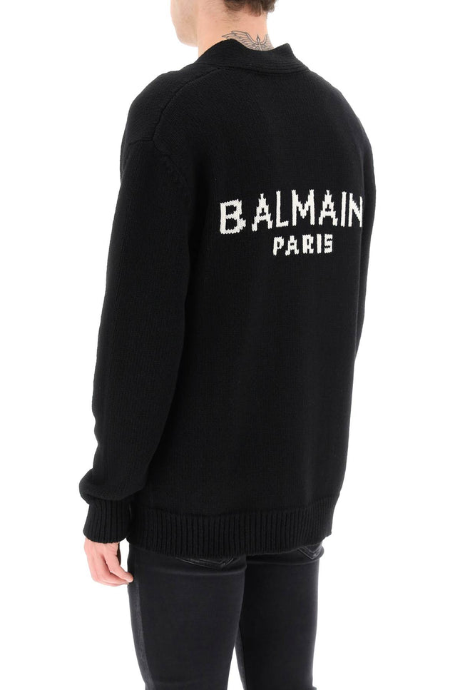 Balmain Jacquard Cardigan With Back Logo-Balmain-M-Urbanheer