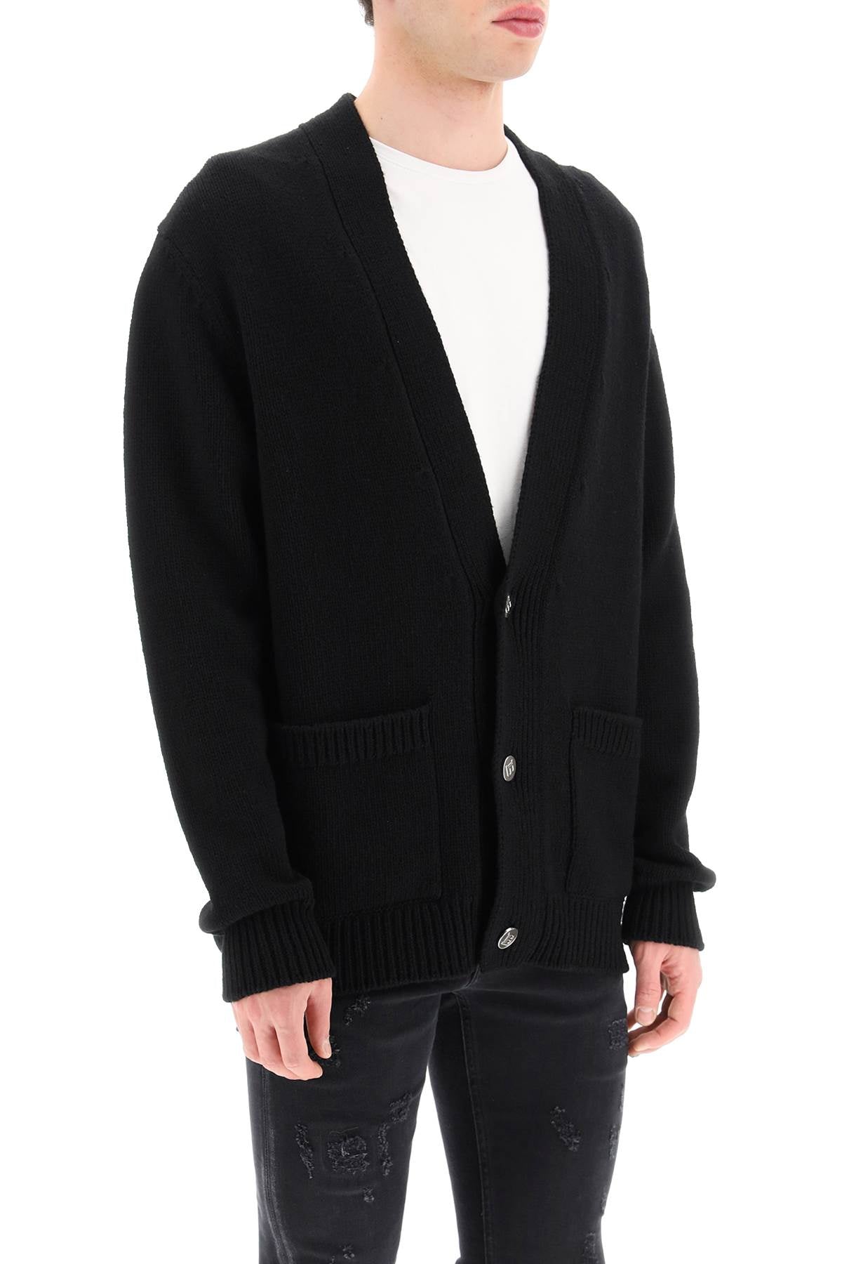 Balmain Jacquard Cardigan With Back Logo-Balmain-M-Urbanheer