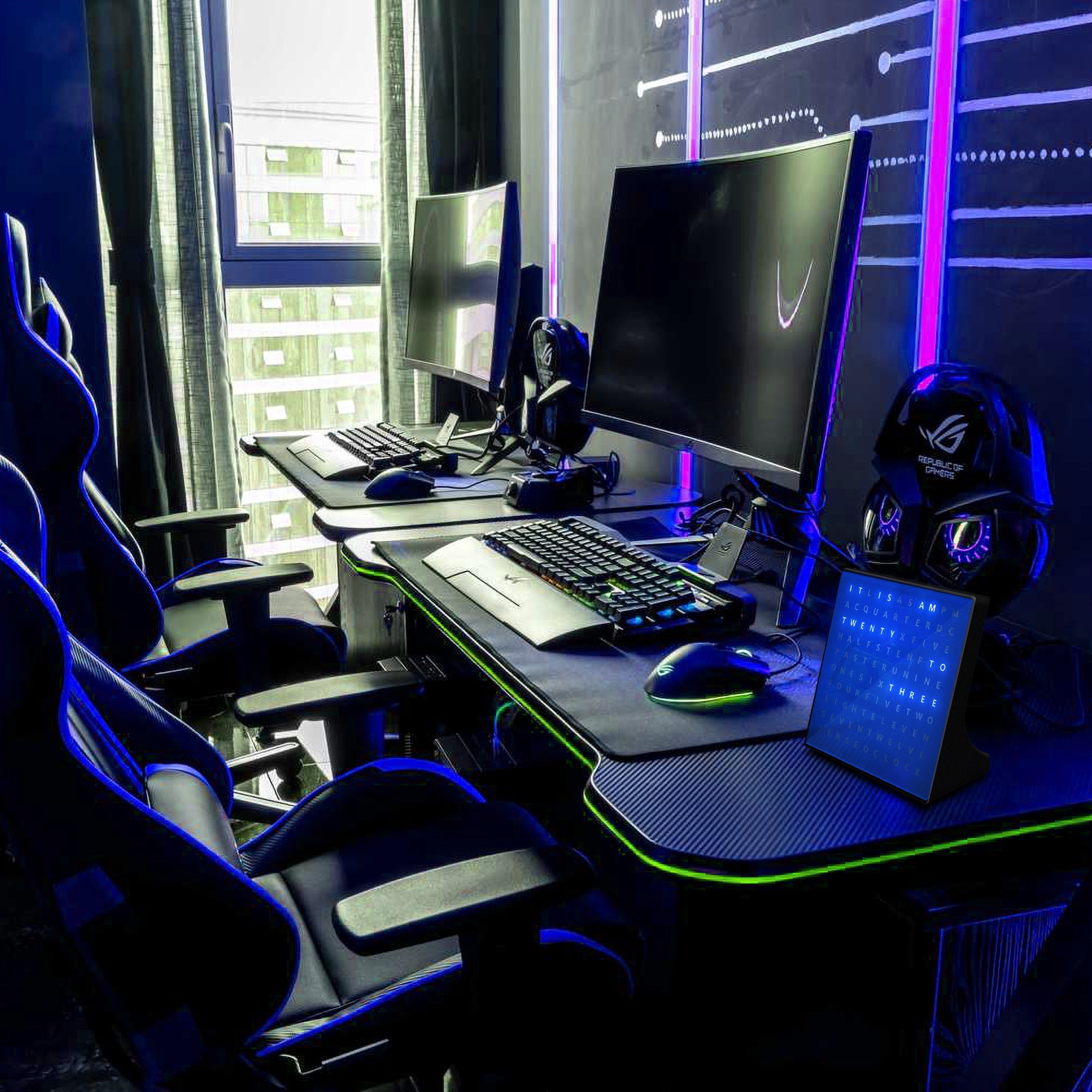 Alphabet Clock-lampdepot-Yellow-Urbanheer