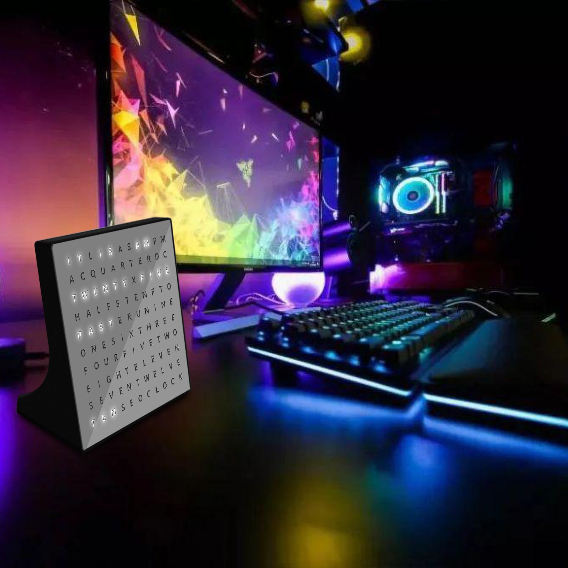 Alphabet Clock-lampdepot-Yellow-Urbanheer