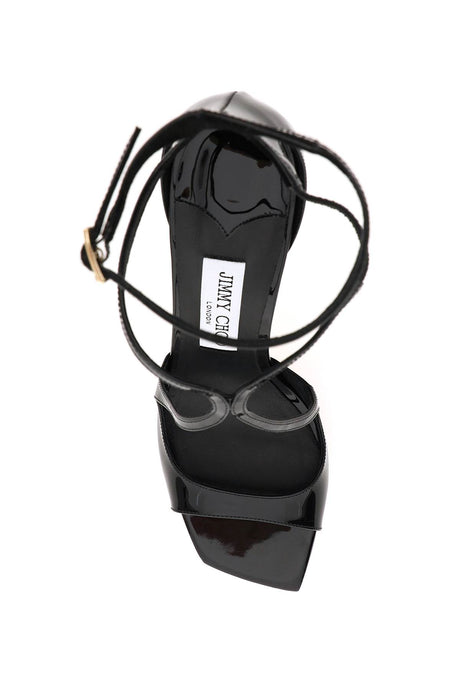 Jimmy choo patent leather azia 95 sandals