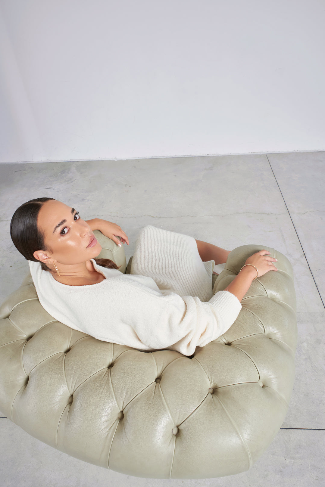 Bio Gaga Crop Luxury Sweater-antonia erre-S-Bianco-Urbanheer