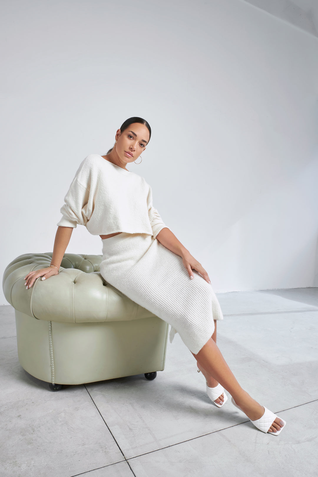 Bio Gaga Crop Luxury Sweater-antonia erre-S-Grigio-Urbanheer