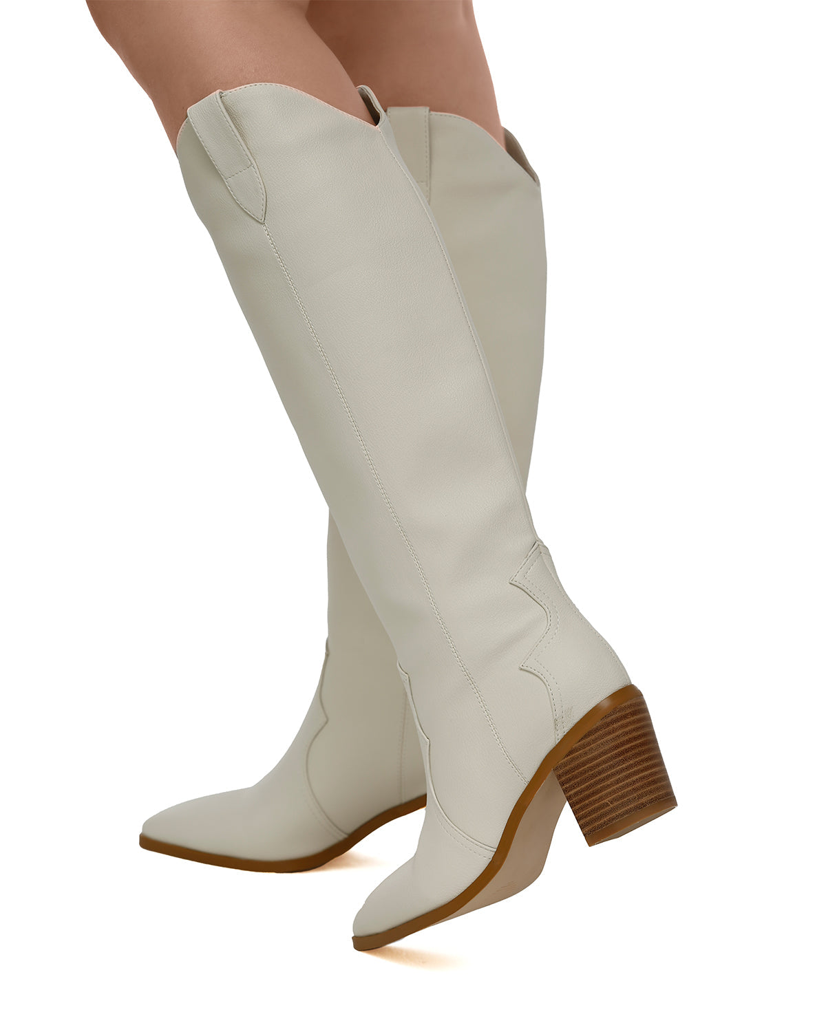 Athena Western Boot-LulaMax Shoes-5-Off White-Urbanheer