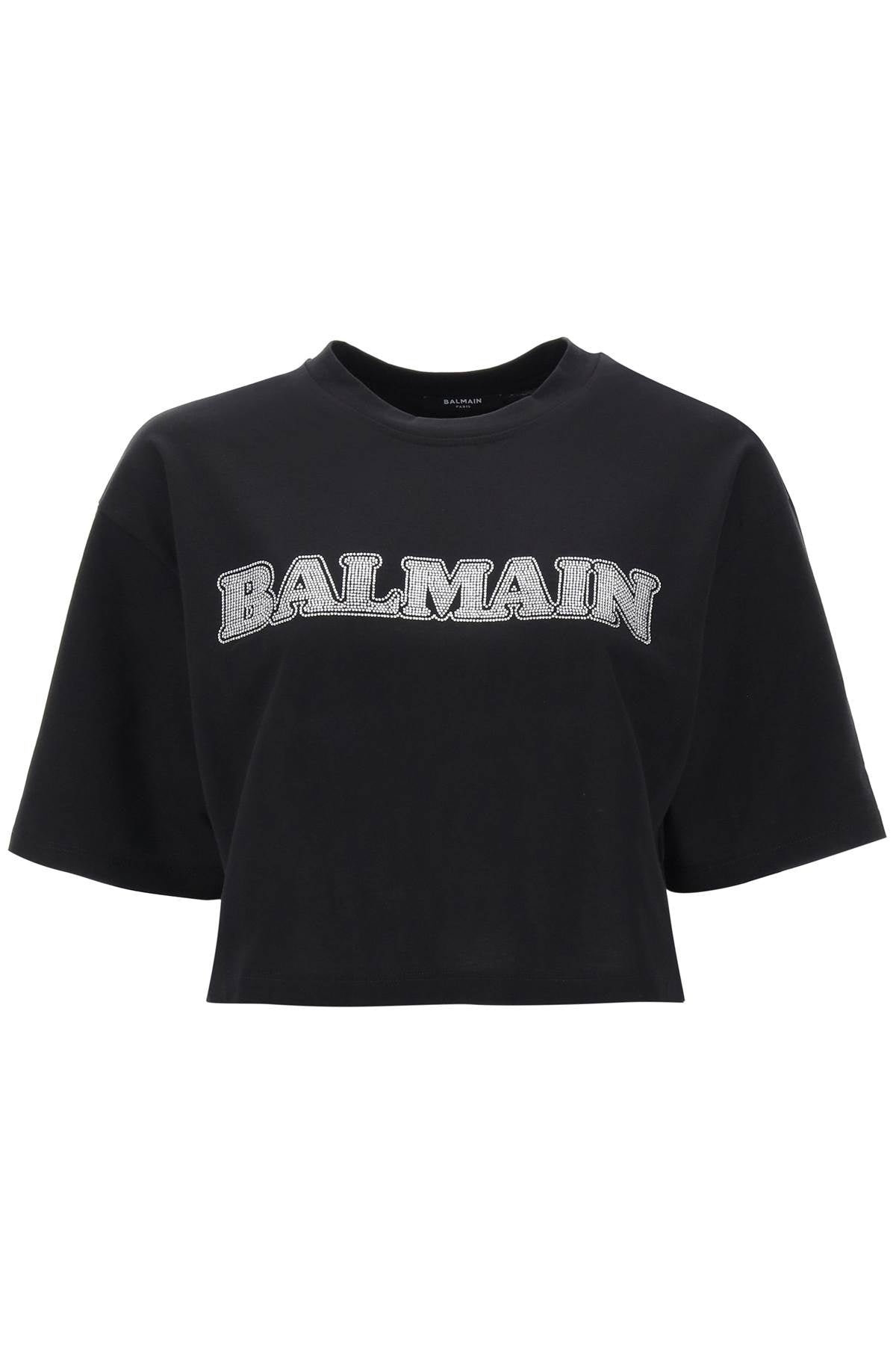Balmain Rhinestone-Studded Logo T-Shirt-Balmain-M-Urbanheer