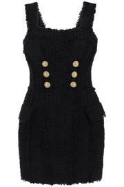 Balmain Tweed Mini Dress With Golden Buttons-Balmain-36-Urbanheer