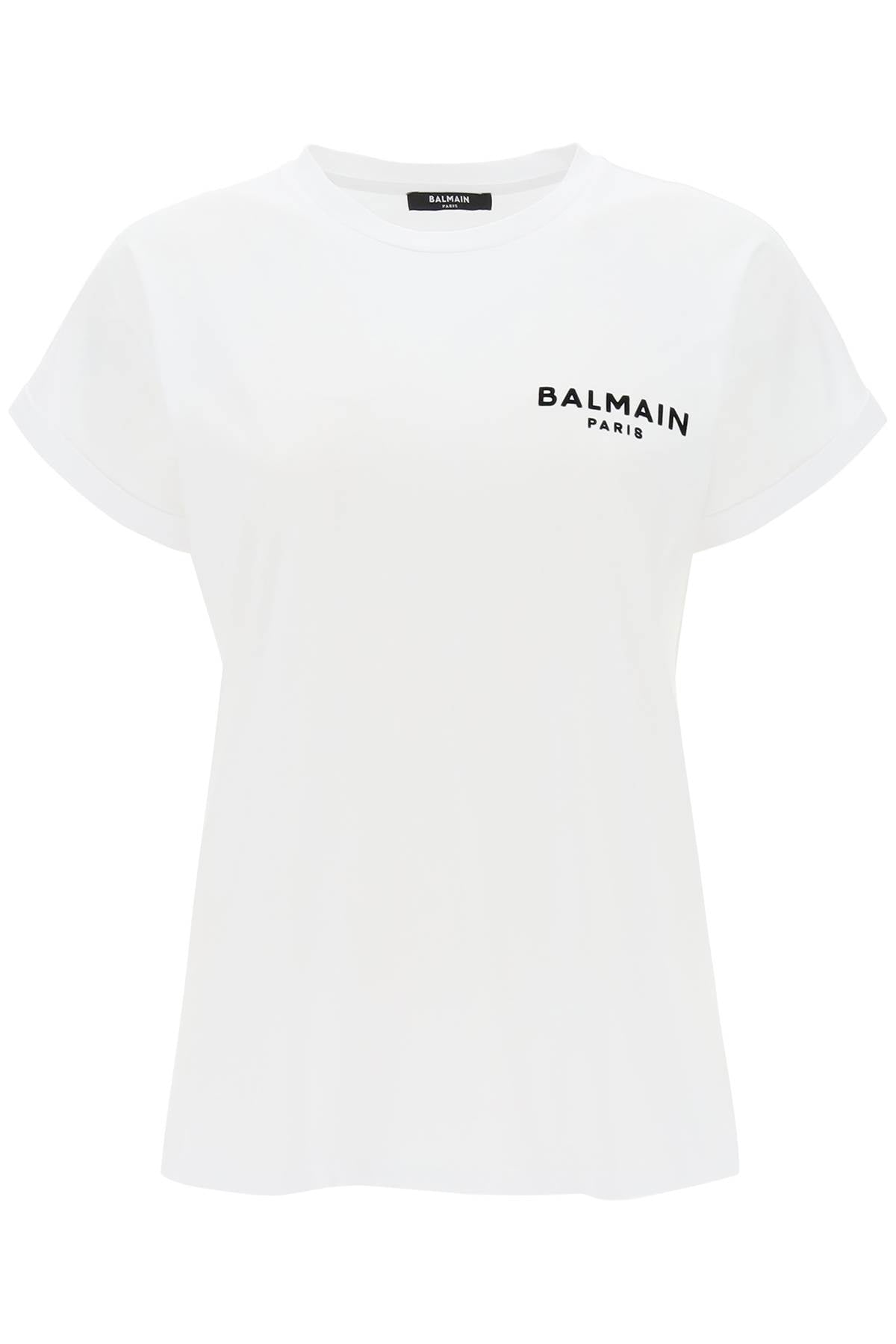 Balmain T-Shirt With Flocked Logo Print-Balmain-L-Urbanheer