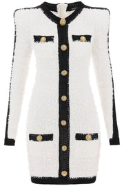 Balmain bouclé-tweed dress with pointy shoulders-Balmain-38-Urbanheer