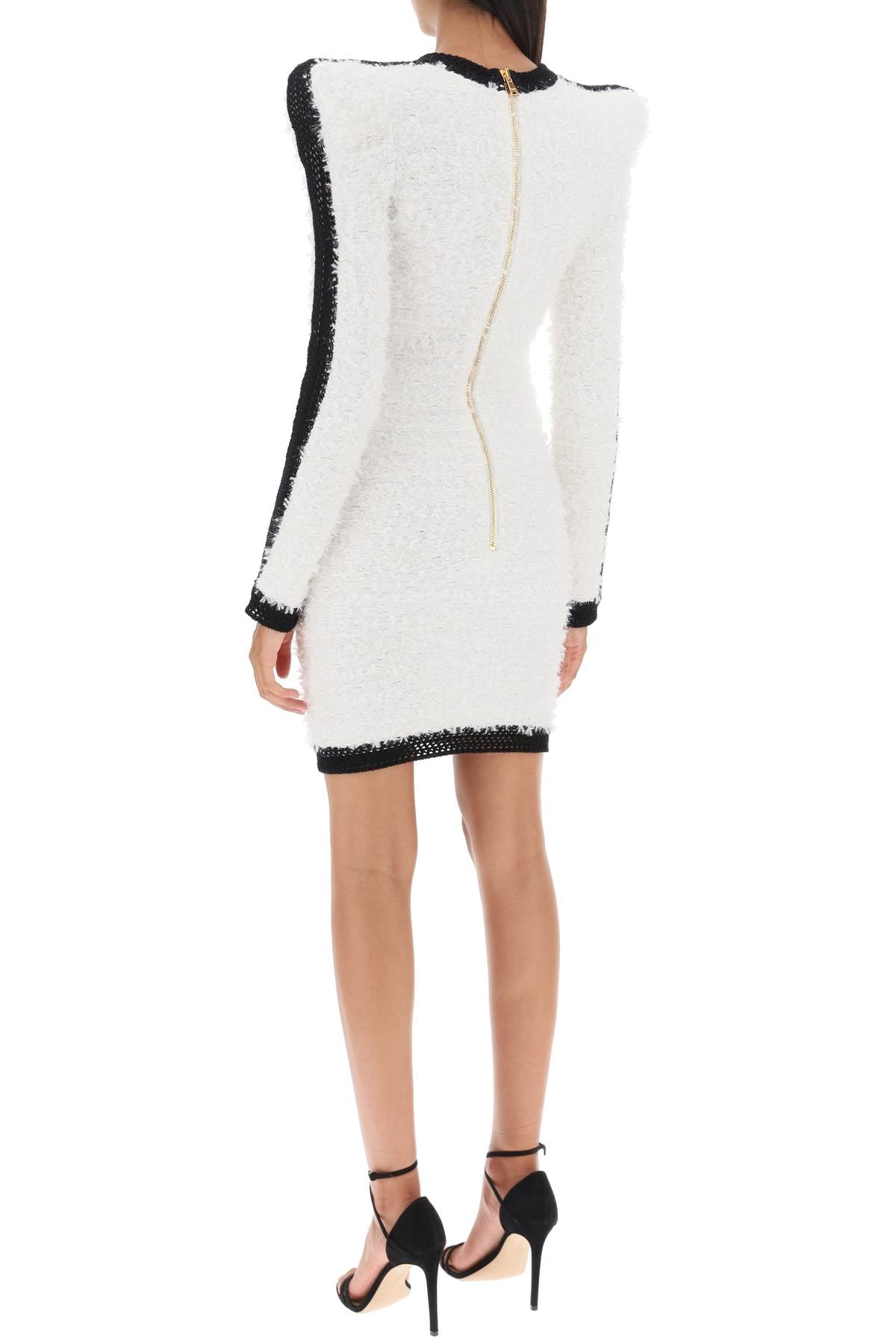 Balmain bouclé-tweed dress with pointy shoulders-Balmain-38-Urbanheer