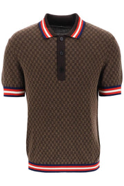 Balmain Mini Monogram Jacquard Polo Shirt-Balmain-L-Urbanheer