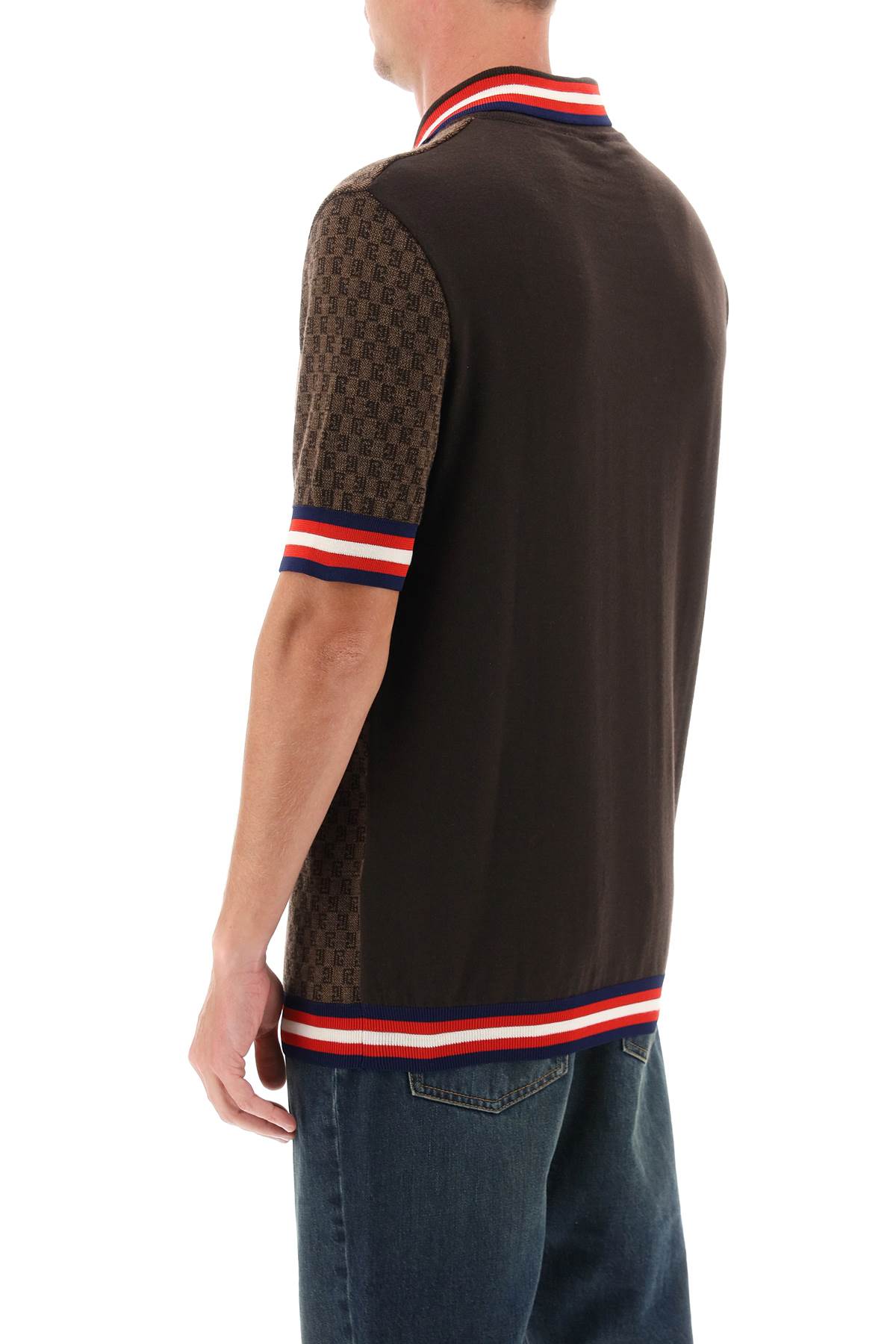 Balmain Mini Monogram Jacquard Polo Shirt-Balmain-L-Urbanheer