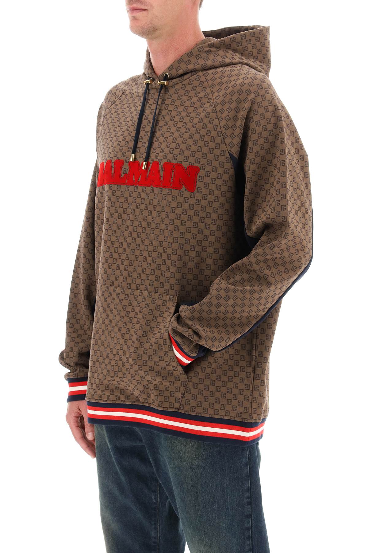 Balmain Mini Monogram Jacquard Hoodie-Balmain-L-Urbanheer