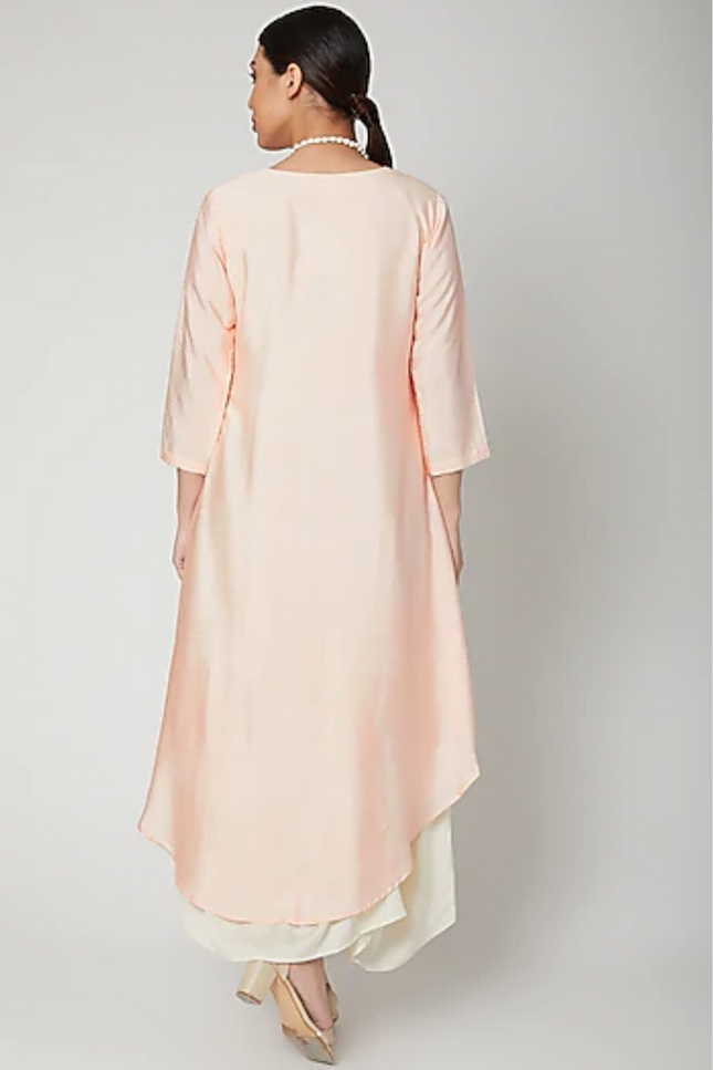 Dream Dress In Peach And Off White-Bohame-Urbanheer