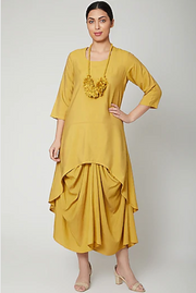 Bella Dress In Mustard-Bohame-XS-Urbanheer