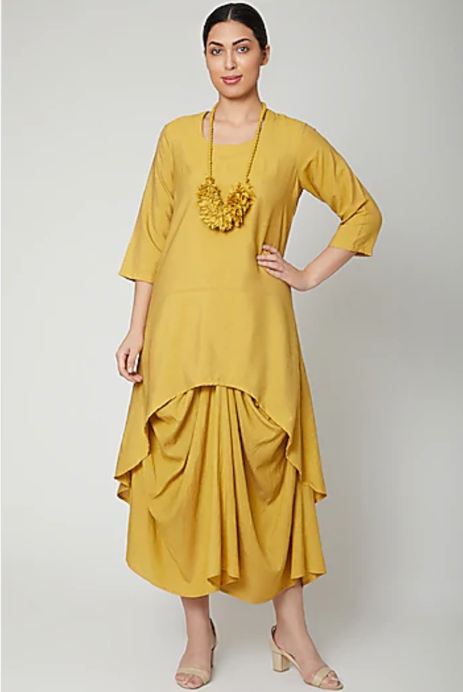 Bella Dress In Mustard-Bohame-XS-Urbanheer