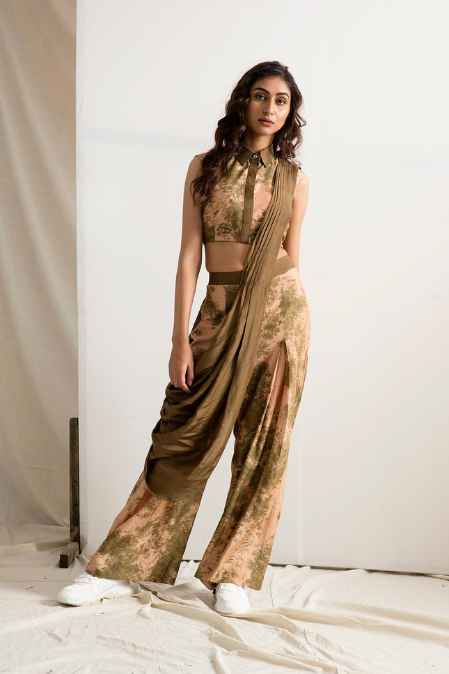 Frida - Tie & Dye Concept Saree-Concept Sari-Bohame-Urbanheer