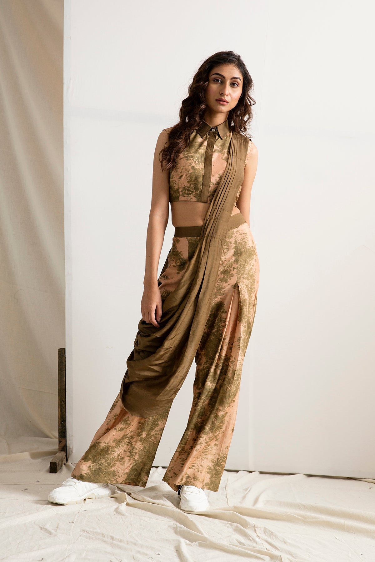 Frida - Tie & Dye Concept Saree-Concept Sari-Bohame-XS-5'-5'4"-Urbanheer