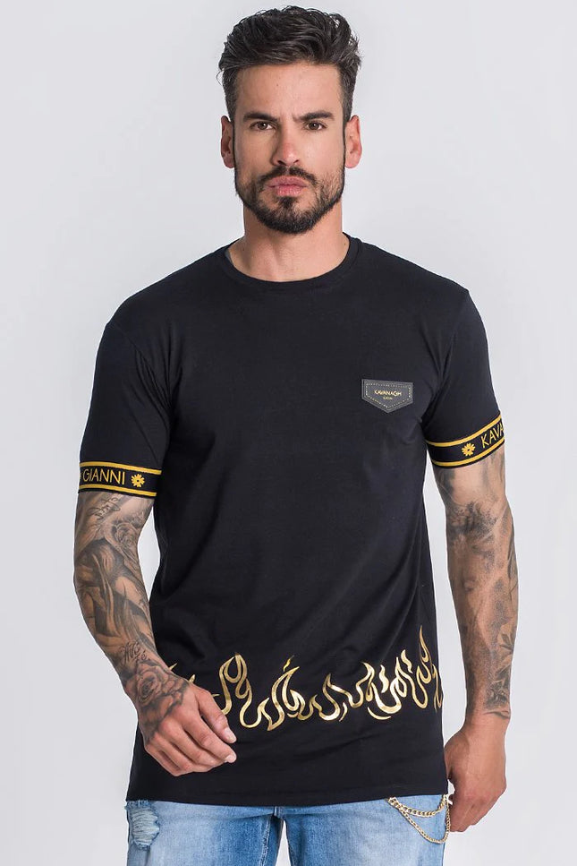 Black Burning Summer T-Shirt-Clothing - Men-Gianni Kavanagh-Urbanheer