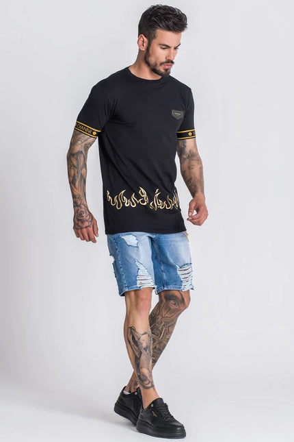 Black Burning Summer T-Shirt-Clothing - Men-Gianni Kavanagh-Urbanheer