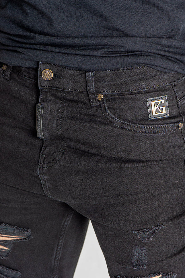 Black GK Iron Destroyed Jeans-Clothing - Men-Gianni Kavanagh-Urbanheer
