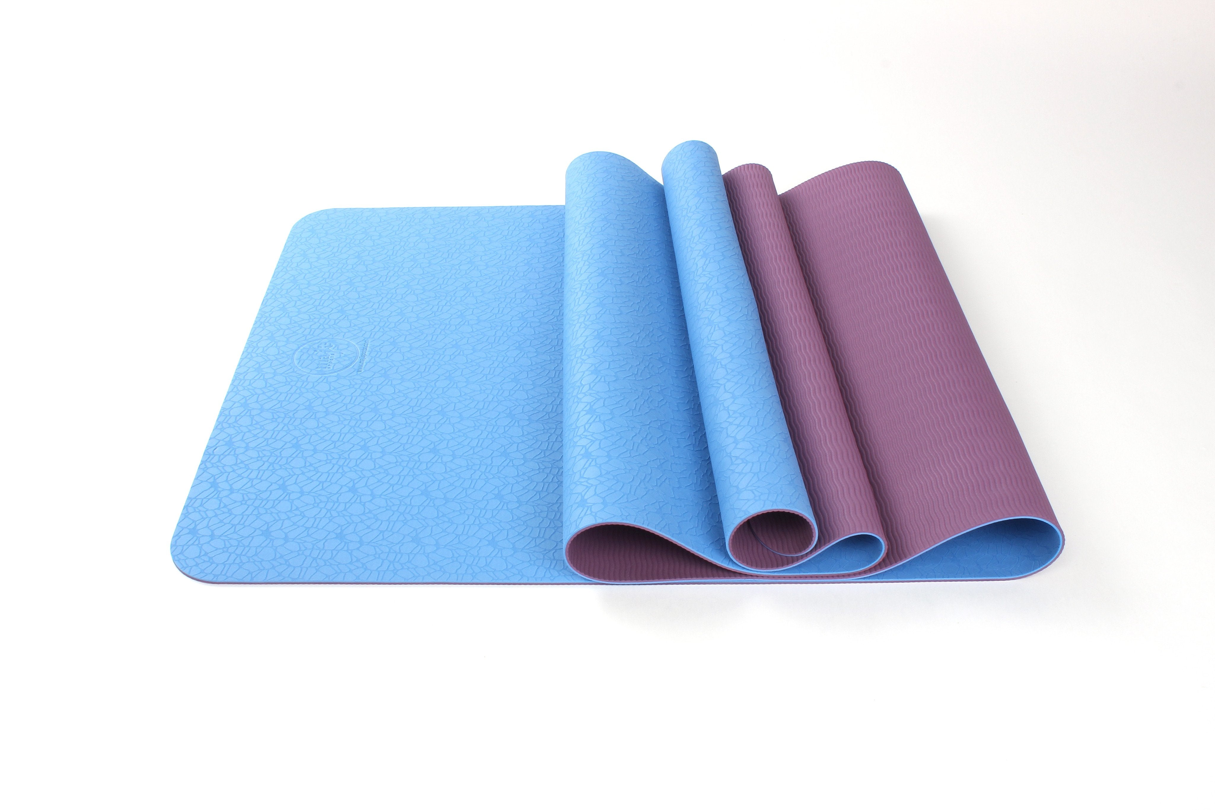 2 Tone Tpe Premium Yoga Mat-Majisports-1760Blue/Purple-Urbanheer