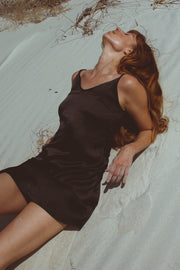 Vela Silk Dress - Jet Black-Dress-Holding Court INC-Small-Urbanheer