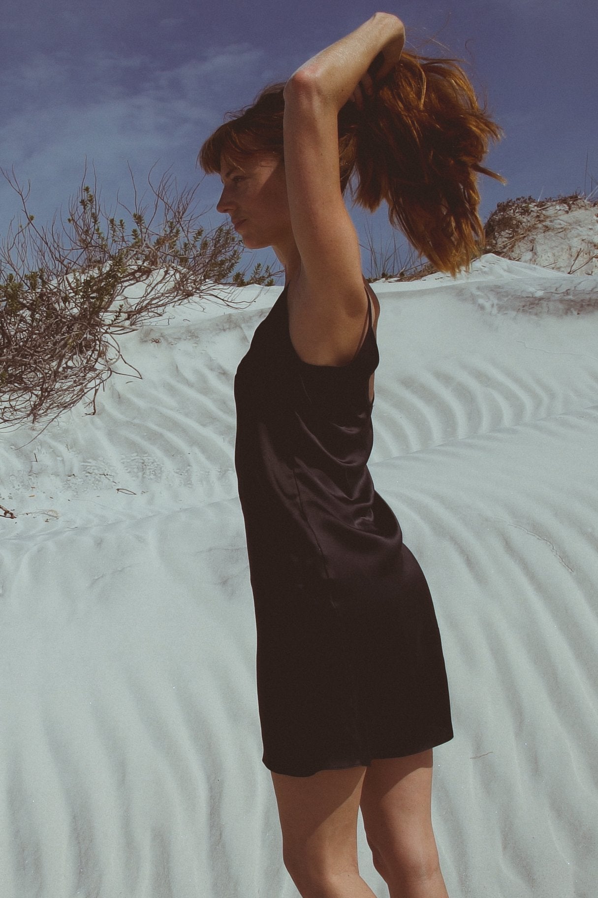 Vela Silk Dress - Jet Black-Dress-Holding Court INC-Small-Urbanheer