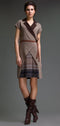 Cap Sleeve Dress in Two Fabrics-Conquista-36-Urbanheer