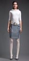 Fitted Stretch Jersey Top with Upright Collar-Conquista-36-Urbanheer
