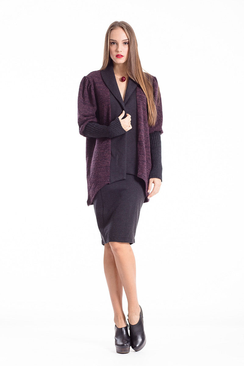 Sleeve Detail Open Front Cardigan-Conquista-36-Urbanheer