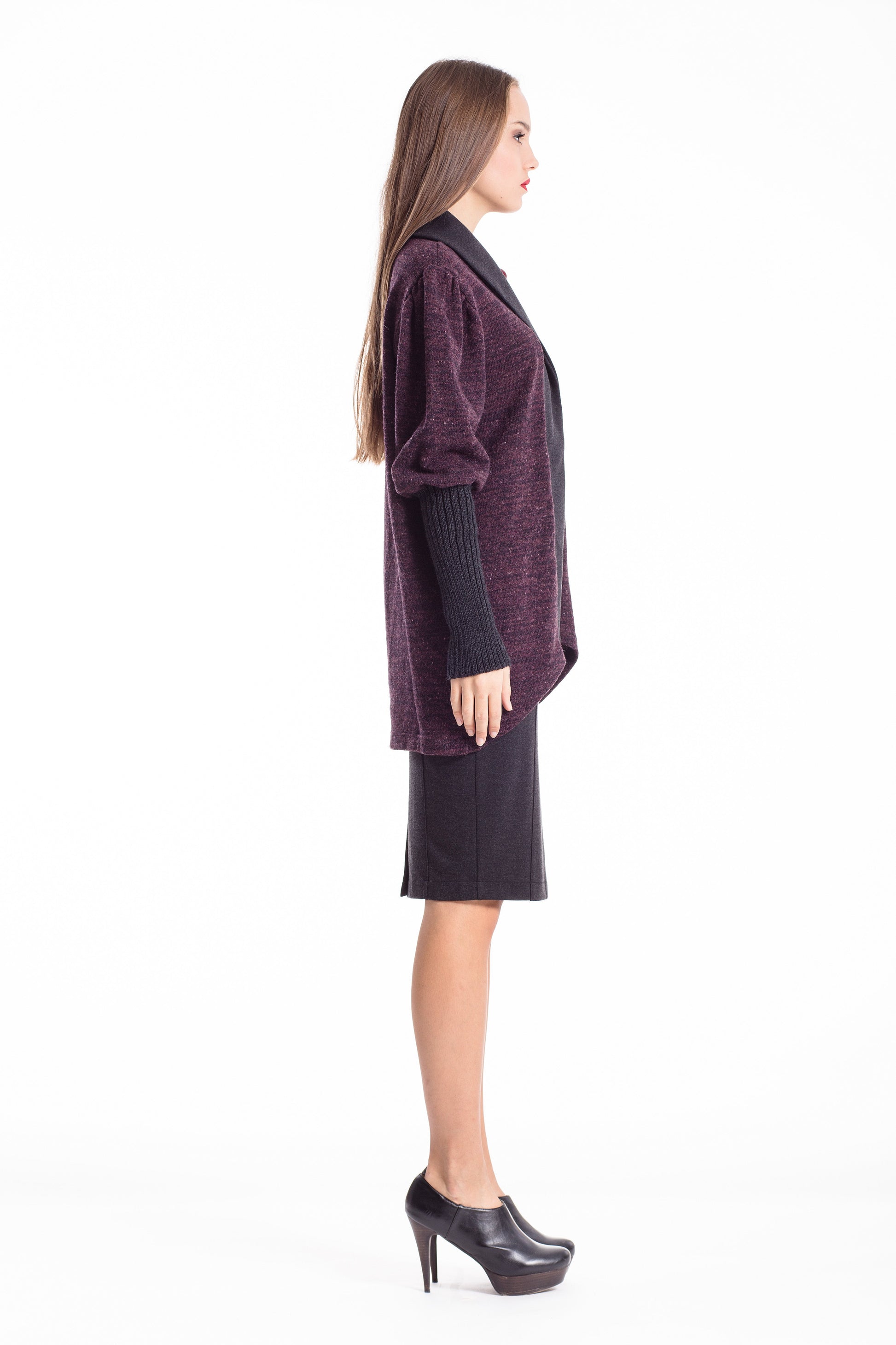 Sleeve Detail Open Front Cardigan-Conquista-36-Urbanheer