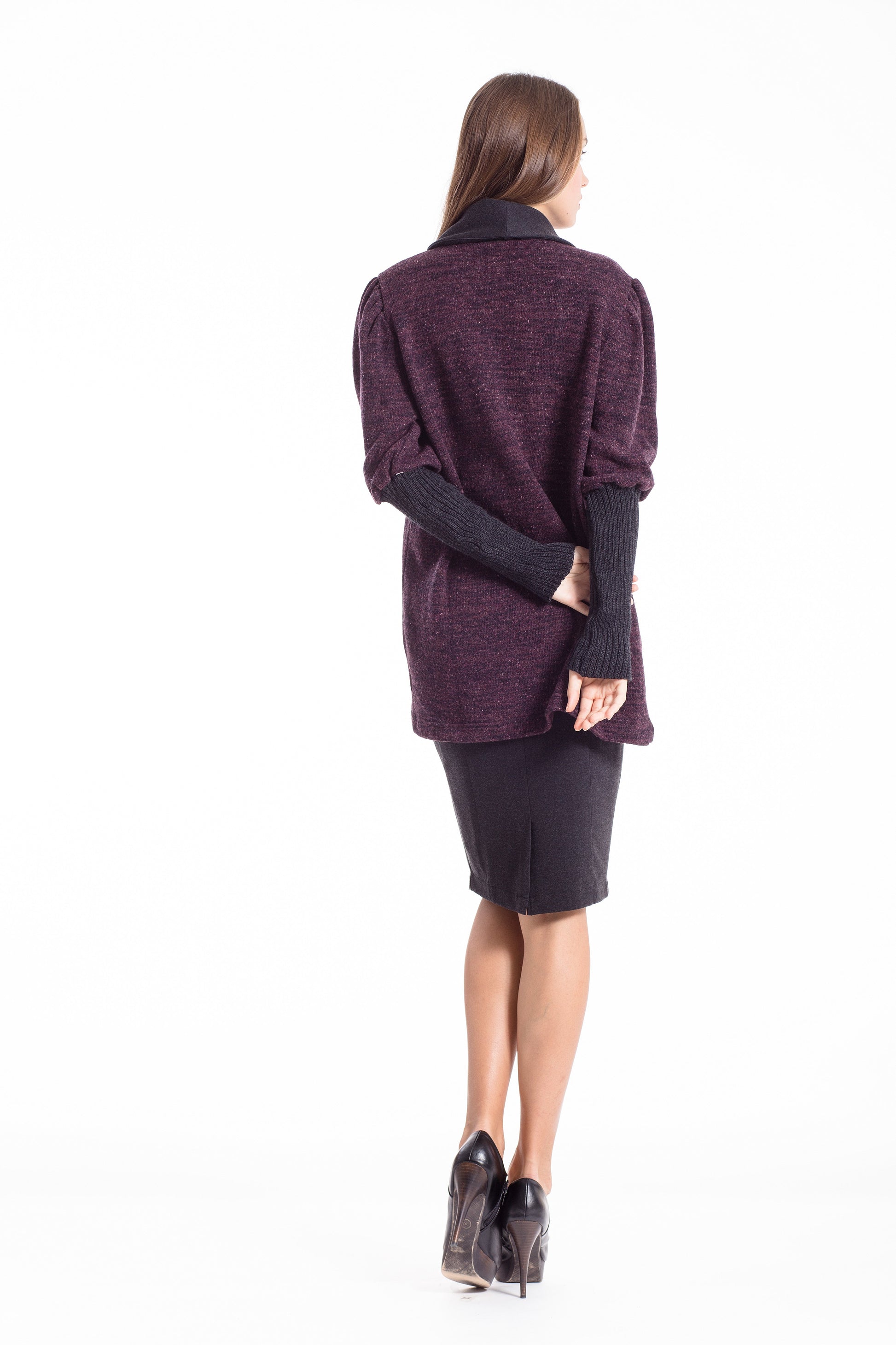 Sleeve Detail Open Front Cardigan-Conquista-36-Urbanheer