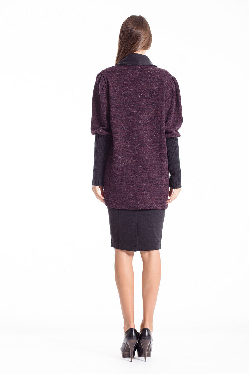 Sleeve Detail Open Front Cardigan-Conquista-36-Urbanheer