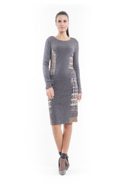Patterned Straight Sweater Dress-Conquista-36-Urbanheer
