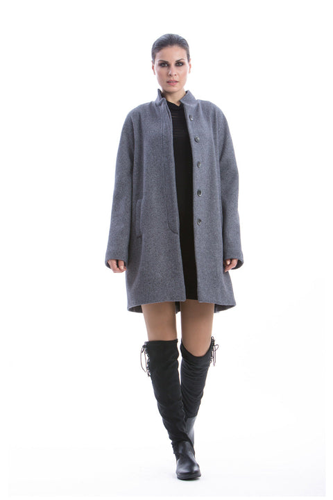 A Line Black Coat-Outerwear-Conquista-M-Urbanheer