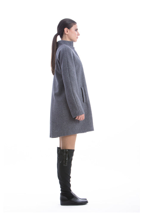A Line Black Coat-Outerwear-Conquista-M-Urbanheer