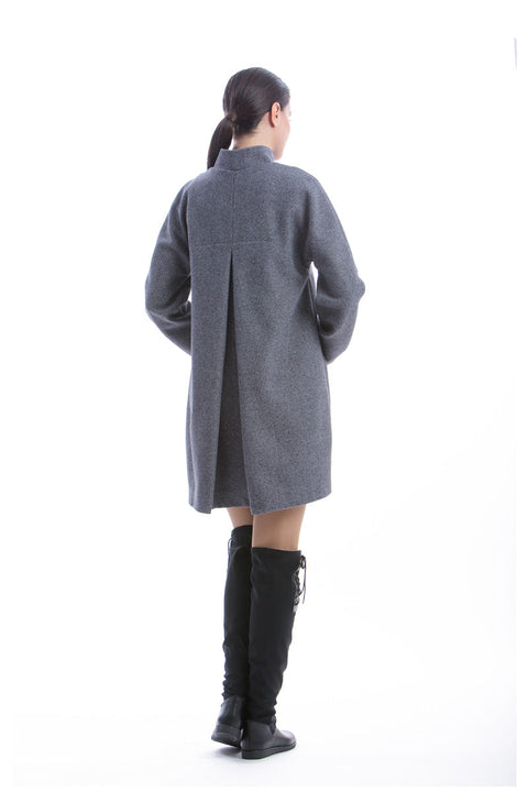 A Line Black Coat-Outerwear-Conquista-M-Urbanheer