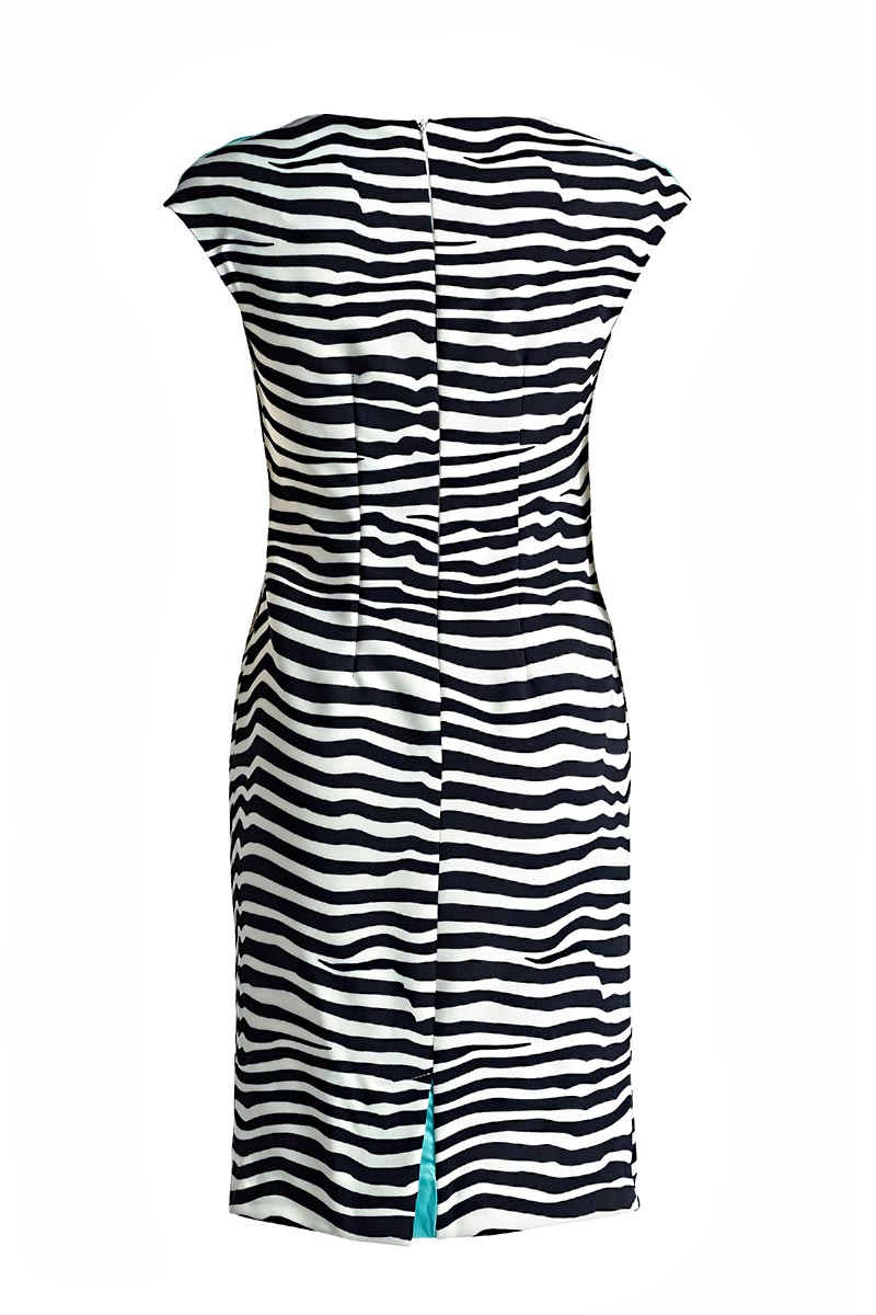 Sleeveless Striped Fitted Dress-Dresses-Conquista-36-Urbanheer
